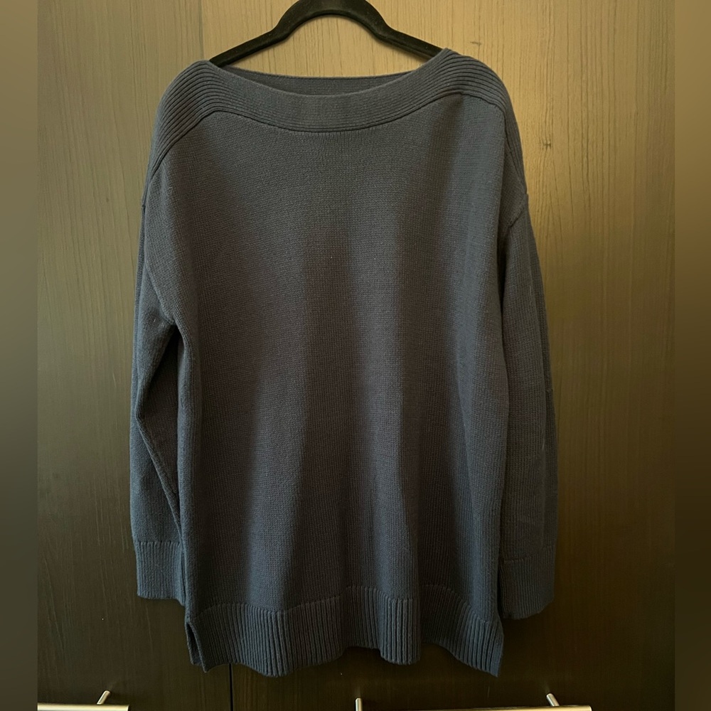 Women’s Loft Navy Blue Boatneck Sweater